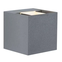 Paulmann Cybo udendørs LED-væglampe, 2.700 K, 8 x 8 cm, grå