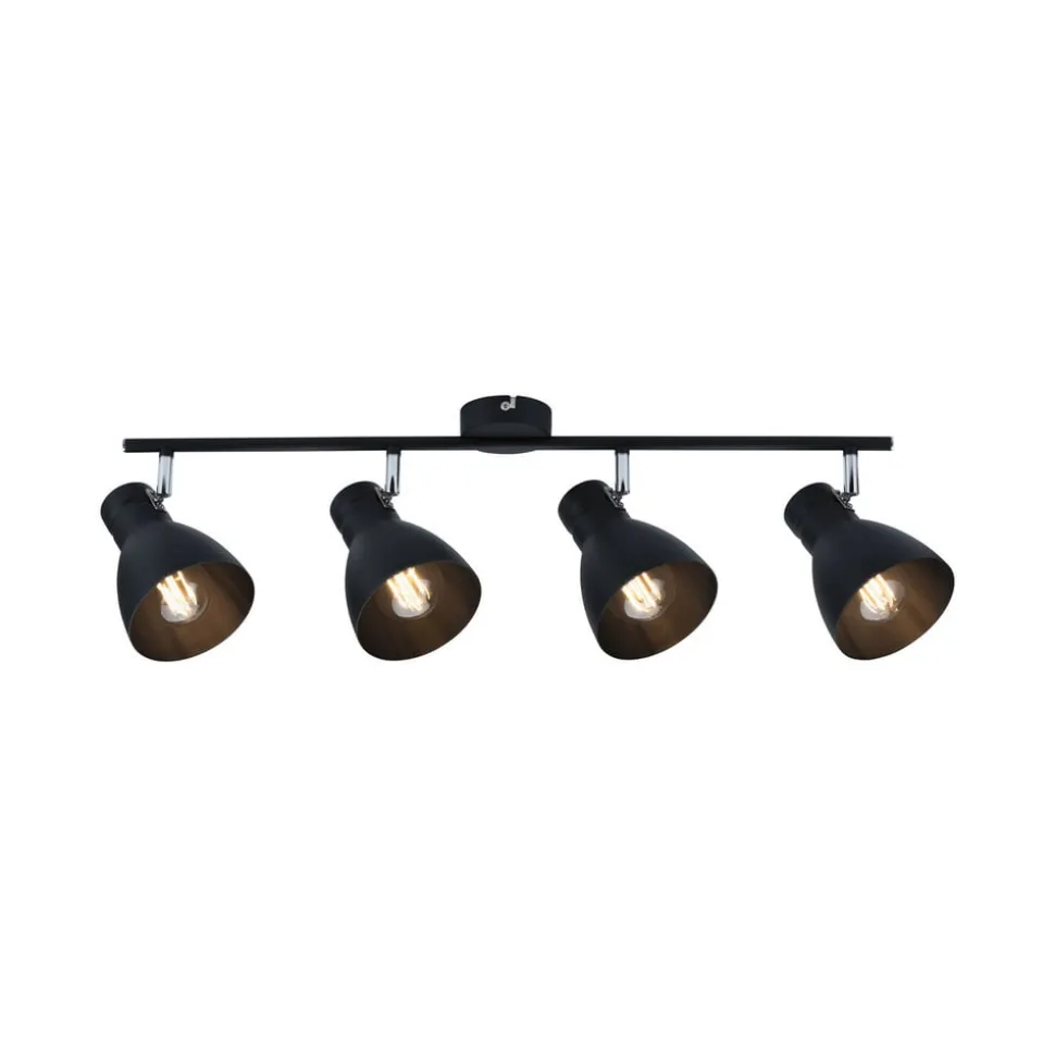 Paulmann Davy loftlampe, sort, 4 lyskilder