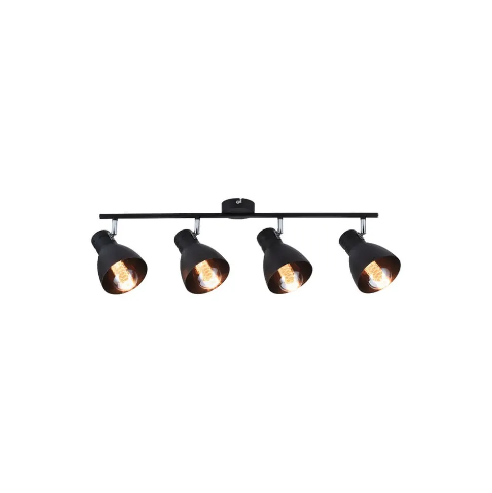 Paulmann Davy loftlampe, sort, 4 lyskilder