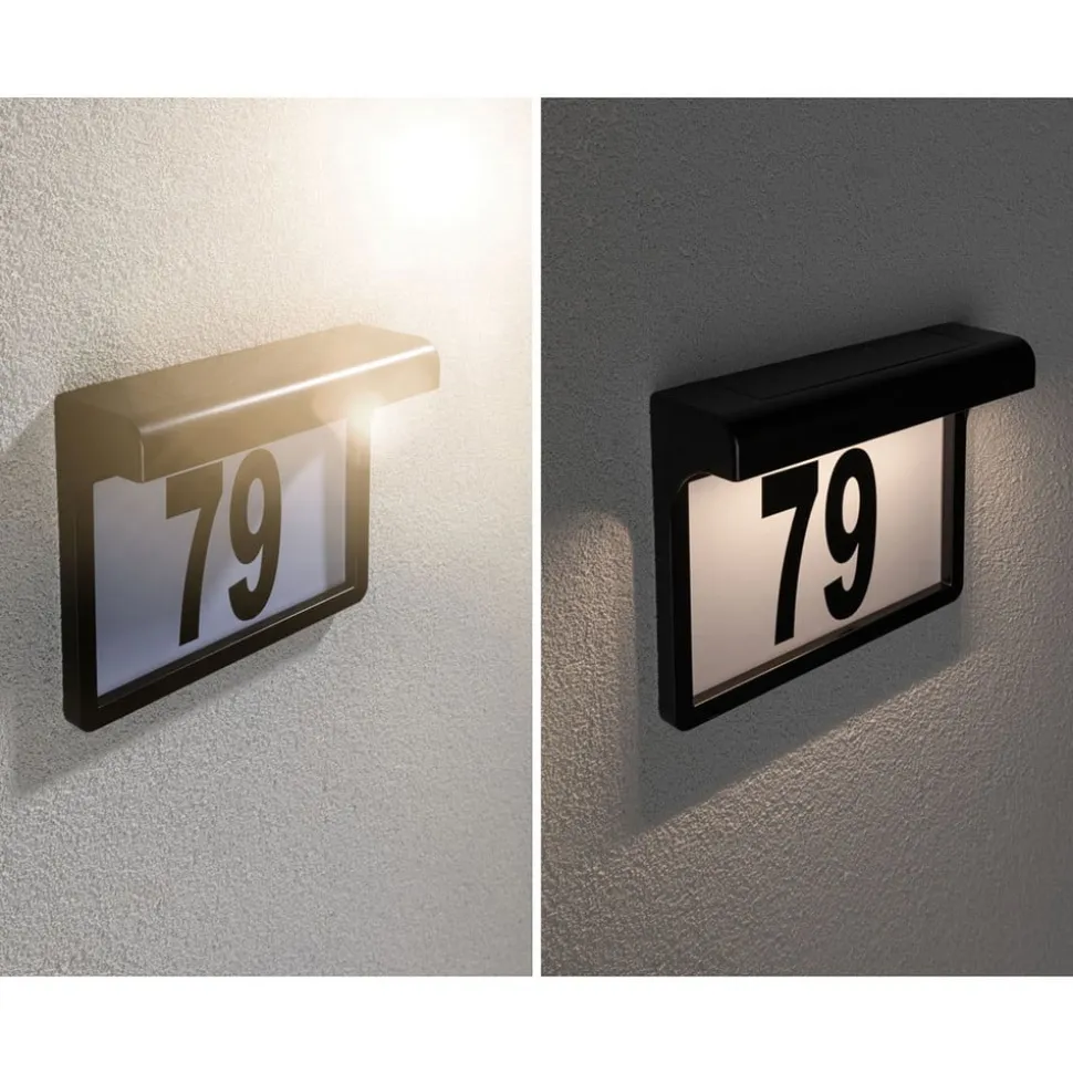 Paulmann Dayton solcelledrevet LED-husnummerlampe