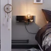 Paulmann Devara væglampe med hylde, sort