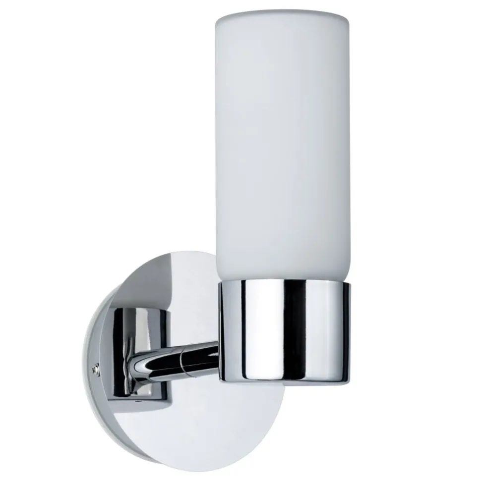 Paulmann Eleon væglampe IP44 krom/opal, 1 lyskilde