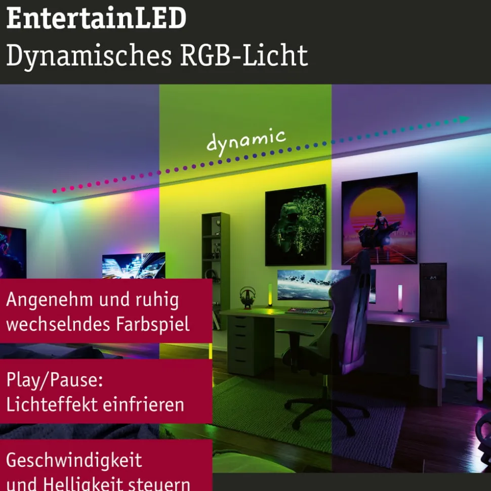 Paulmann EntertainLED LED-strip, RGB, sæt, 3m