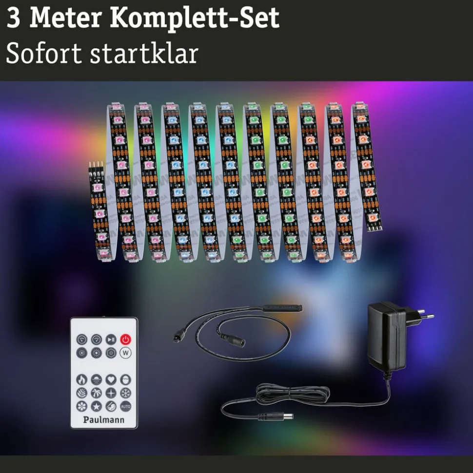 Paulmann EntertainLED LED-strip, RGB, sæt, 3m