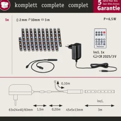 Paulmann EntertainLED LED-strip, RGB, sæt, 3m