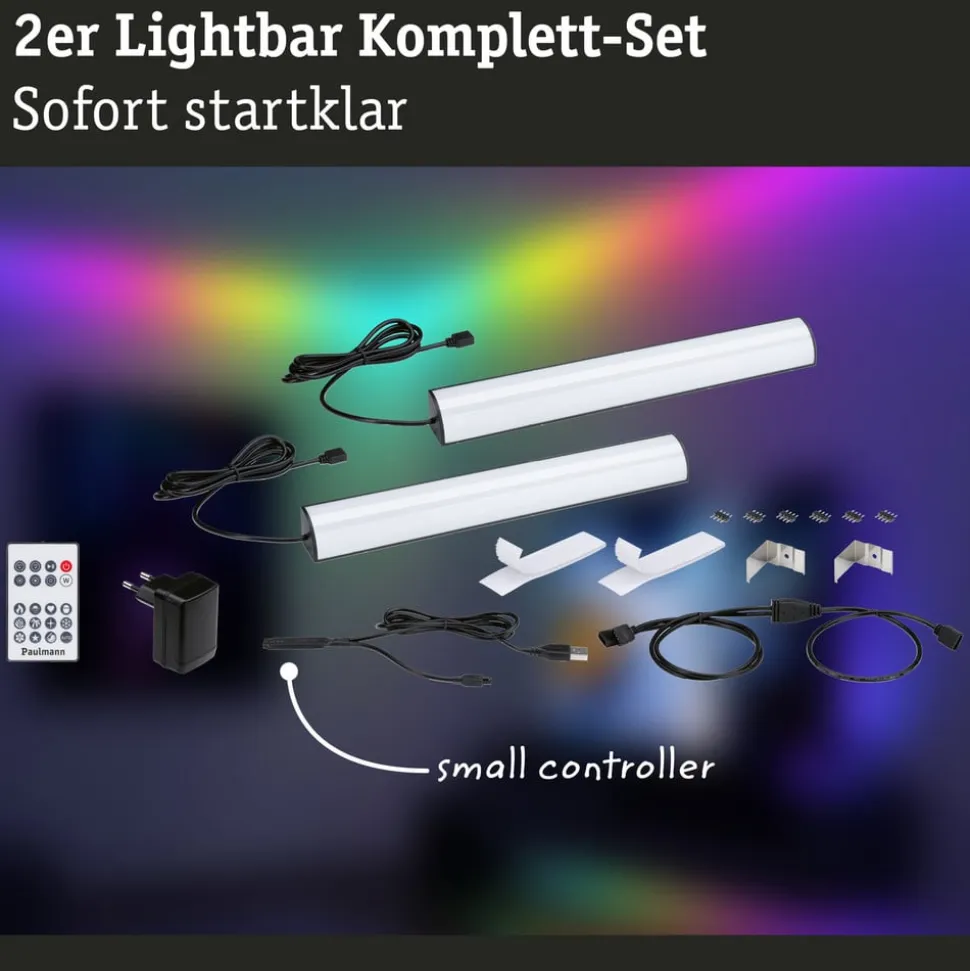 Paulmann EntertainLED Lightbar, RGB, 60 cm, sæt med 2 stk