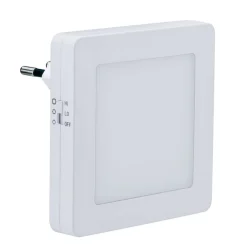 Paulmann Esby LED-natlampe, stikkontakt, kantet