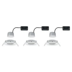Paulmann 3-faset spot Nova Coin rund, drejelig, hvid