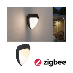 Paulmann Ikosea udendørs LED-væglampe, ZigBee 3.0