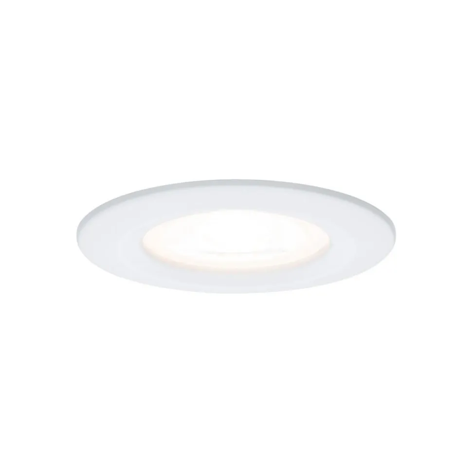 Paulmann indbygningslampe Nova, hvid Ø 8 cm GU10-LED IP44 3-pak