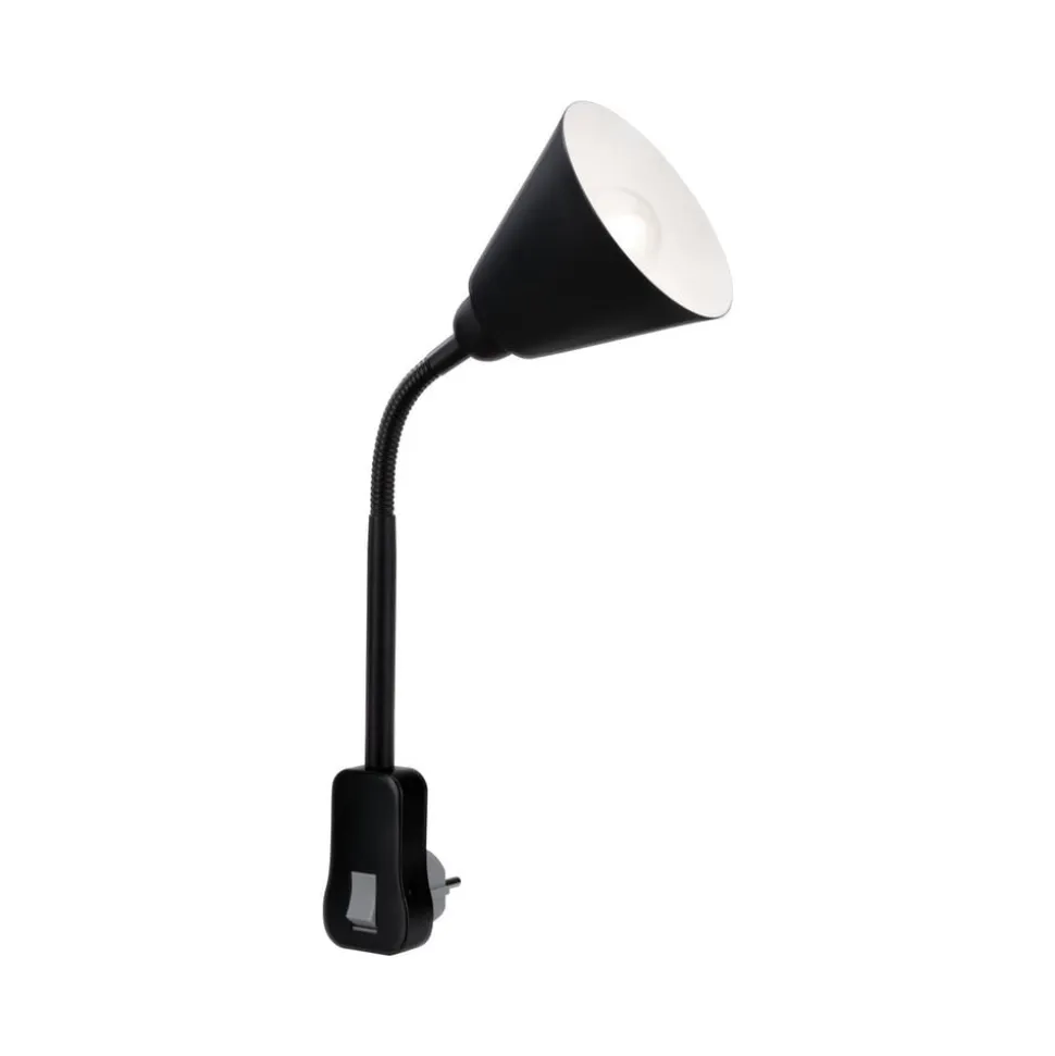 Paulmann Junus stiklampe med fleksibel arm, sort