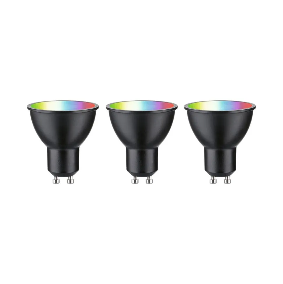 Paulmann LED GU10 4,8W 350lm ZigBee sort 3 stk