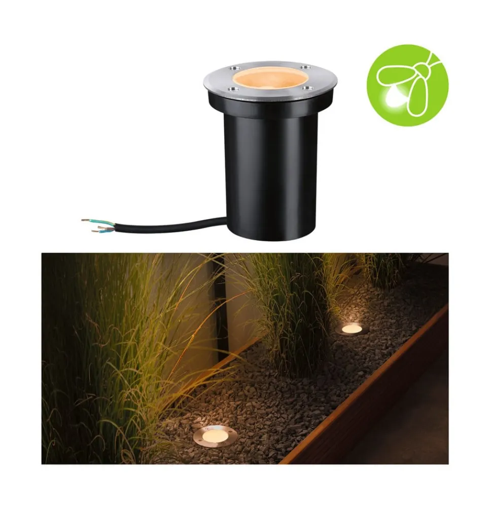 Paulmann LED nedgravningslampe 94732, Ø 11 cm, stål