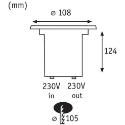 Paulmann LED nedgravningslampe Special, IP67, Ø 11 cm