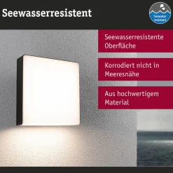 Paulmann LED udendørs væglampe Azalena, sensor, antracit