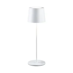 Paulmann LED-bordlampe Gilo, hvid, plast, IP44