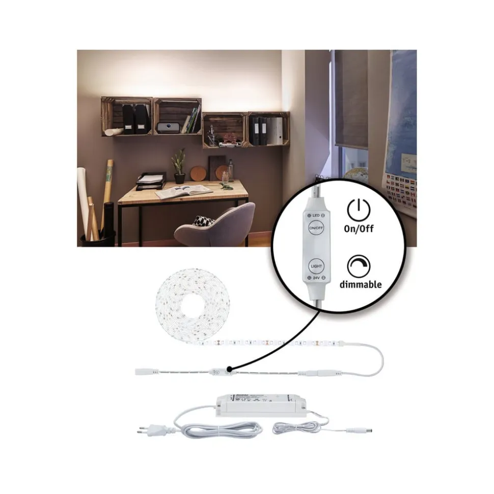 Paulmann LED-dekorationslampe SimpLED 5 m, 4.000 K