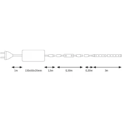 Paulmann LED-dekorationslampe SimpLED 3 m, 4.000 K