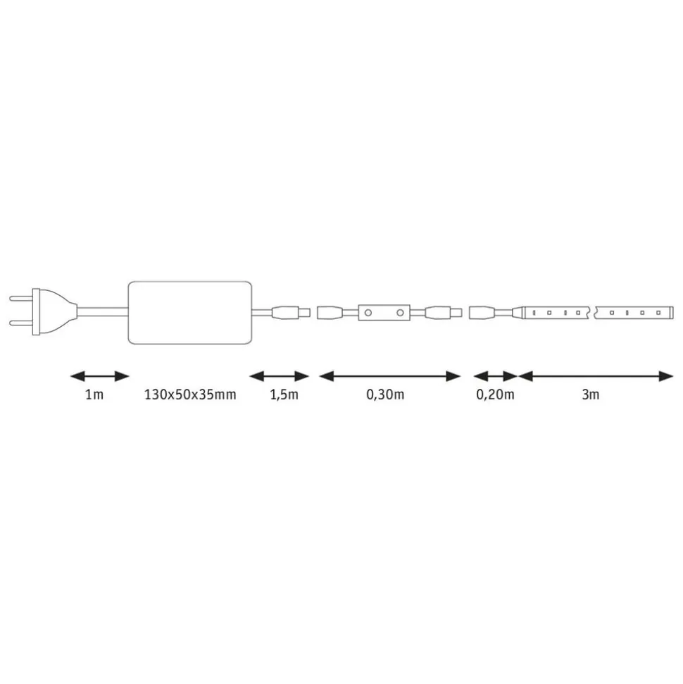 Paulmann LED-dekorationslampe SimpLED 3 m, 3.000 K