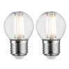 Paulmann LED-dråbe E27 5 W 2.700 K filament, 2 stk