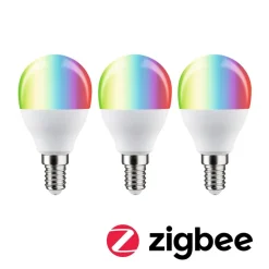 Paulmann LED-dråbe E14 5W 470lm ZigBee RGBW 3 stk