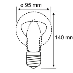 Paulmann LED-globepære E27 7W, dim to warm