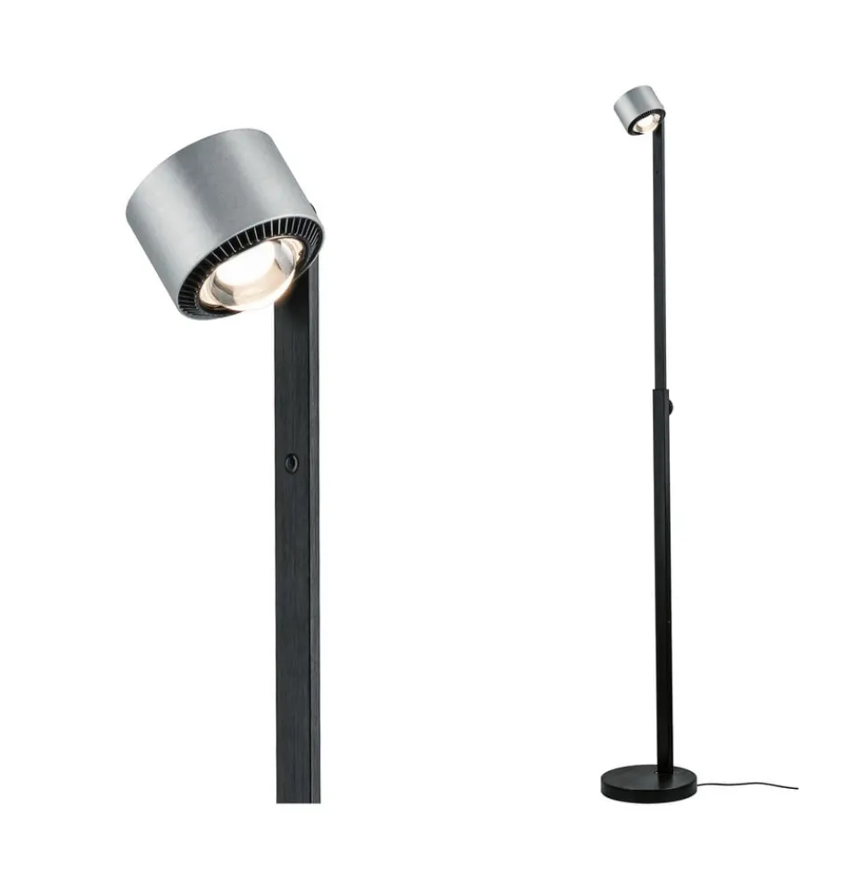 Paulmann LED-gulvlampe Aldan, metal, justerbar, dæmpbar