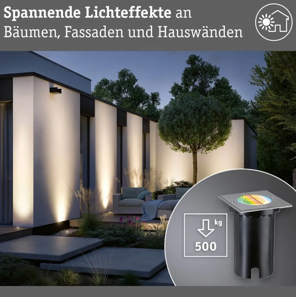 Paulmann LED-gulvlampe til indbygning Gulv, kantet, RGBW, zigbee