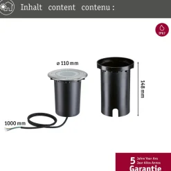 Paulmann LED-gulvlampe til indbygning Gulv, rund, RGBW, zigbee