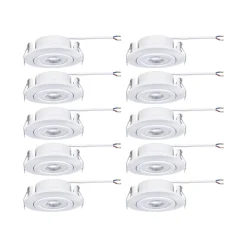 Paulmann LED-indbygningslampe hvid Ø 8 cm 4,8 W 3-trins dæmpbar 10-pak