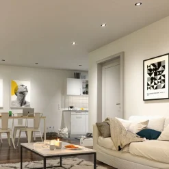 Paulmann LED-indbygningslampe, hvid Ø 8 cm 4,8 W tænd/sluk 10-pak