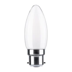 Paulmann LED-kerte B22d 4,7W 2.700 K opal, dæmpes