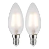 Paulmann LED-kerte E14 3 W 2.700 K mat, 2 stk.