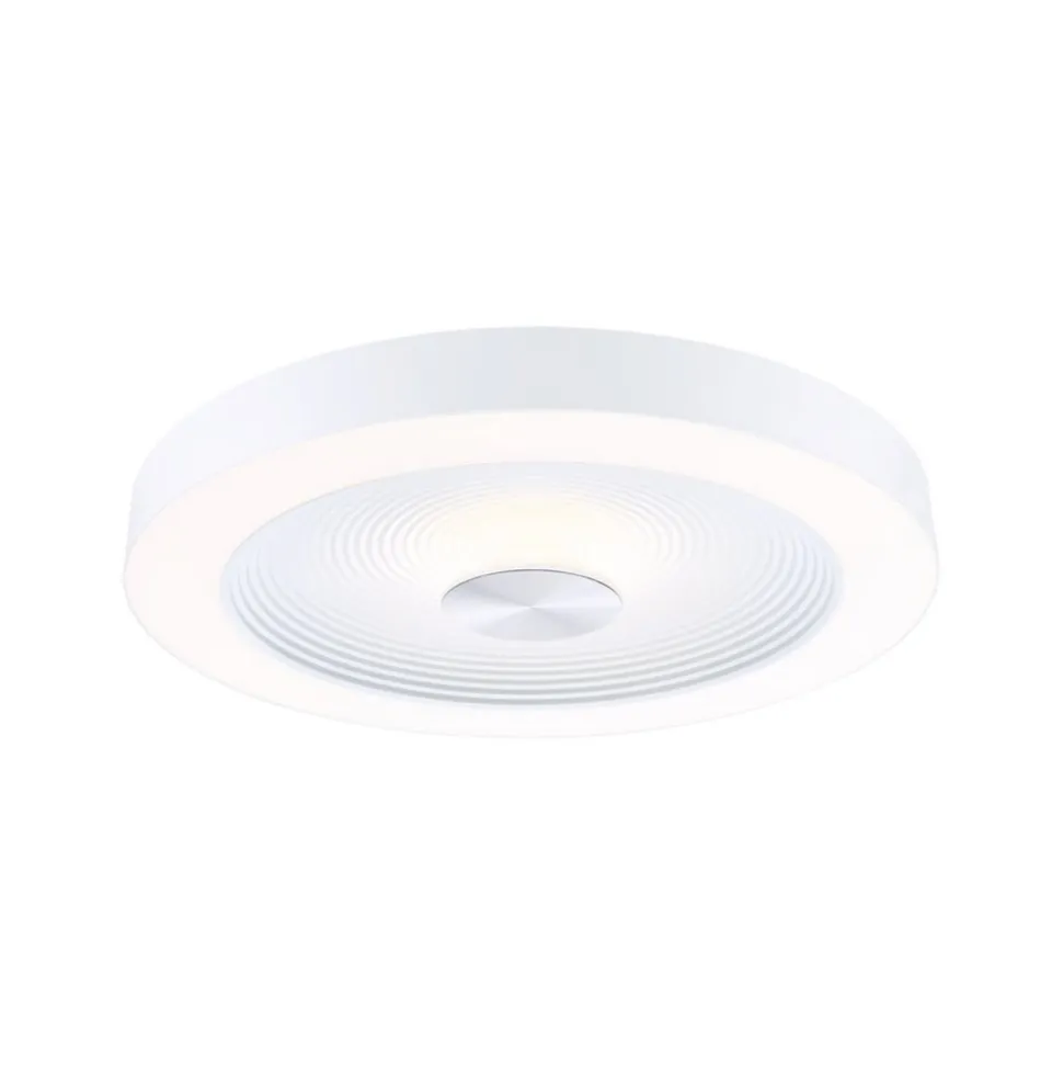 Paulmann LED-loftlampe Volea, hvid/sølv Ø 40 cm IP44 dæmpbar