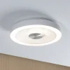 Paulmann LED-loftlampe Volea, hvid/sølv Ø 32 cm IP44 dæmpbar