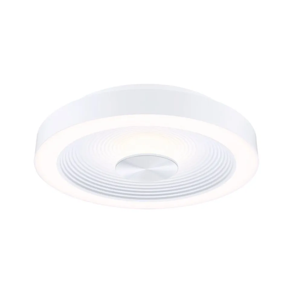 Paulmann LED-loftlampe Volea, hvid/sølv Ø 32 cm IP44 dæmpbar