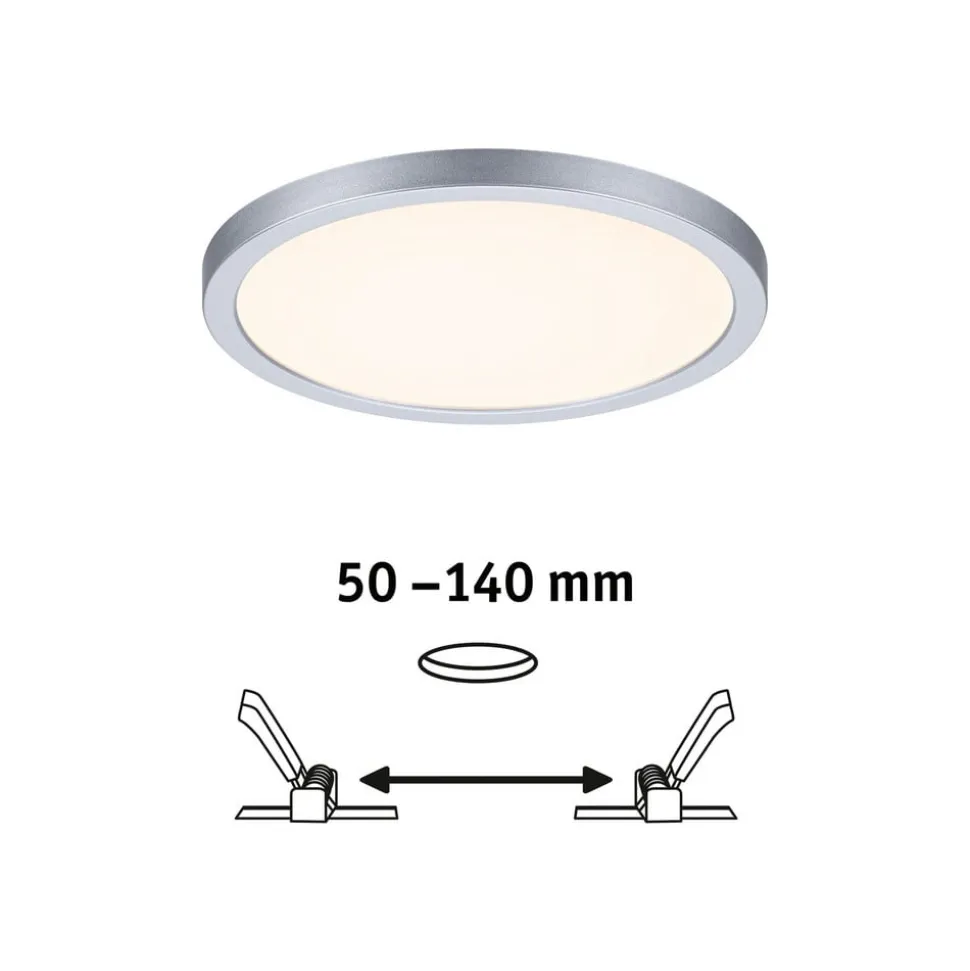 Paulmann LED-panel Areo 3.000 K rund krom 17,5cm