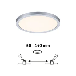 Paulmann LED-panel Areo 3.000 K rund krom 17,5cm