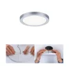 Paulmann LED-panel Areo 4.000 K rund krom 11,8cm