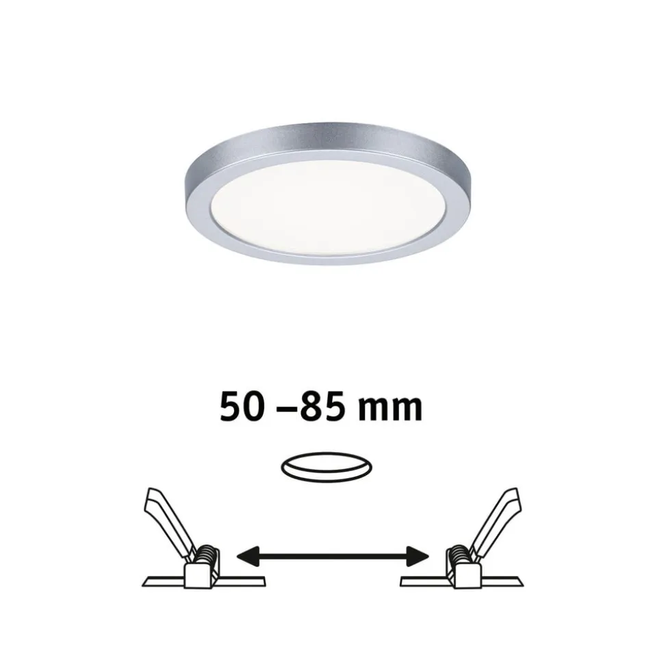 Paulmann LED-panel Areo 4.000 K rund krom 11,8cm
