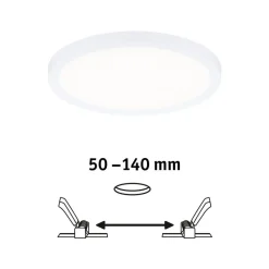 Paulmann LED-panel Areo 4.000 K rund hvid 17,5 cm