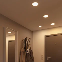 Paulmann LED-panel Areo 3.000 K rund krom 11,8cm