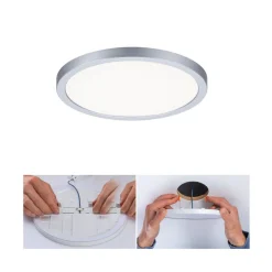 Paulmann LED-panel Areo 4.000 K rund krom 17,5cm
