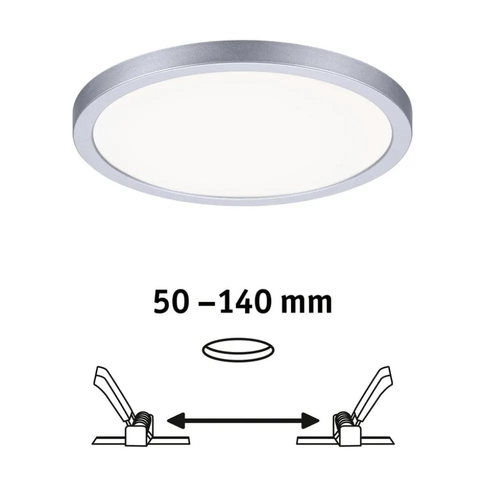 Paulmann LED-panel Areo 4.000 K rund krom 17,5cm