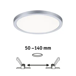 Paulmann LED-panel Areo 4.000 K rund krom 17,5cm