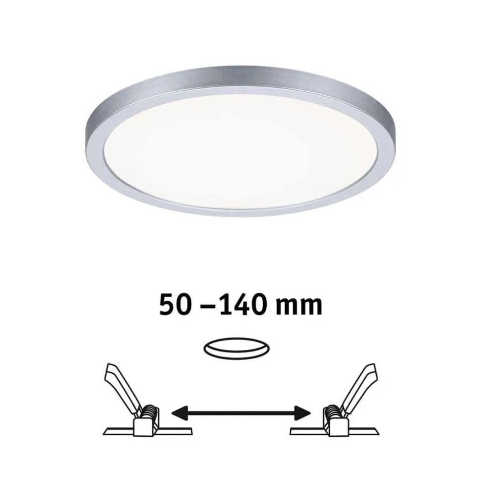 Paulmann LED-panel Areo 4.000 K rund krom 17,5cm