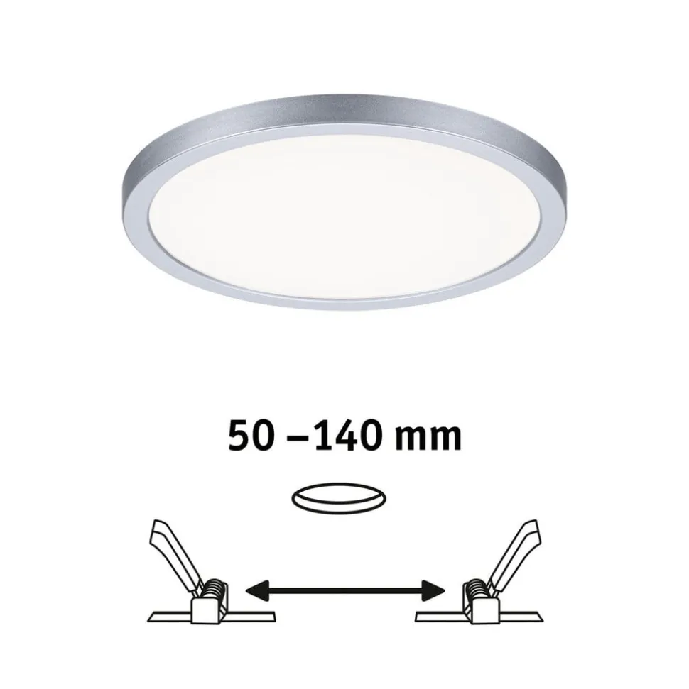 Paulmann LED-panel Areo 4.000 K rund krom 17,5cm