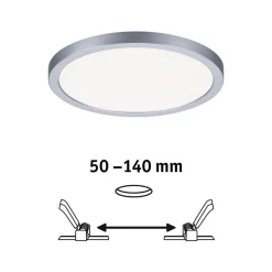 Paulmann LED-panel Areo 4.000 K rund krom 17,5cm