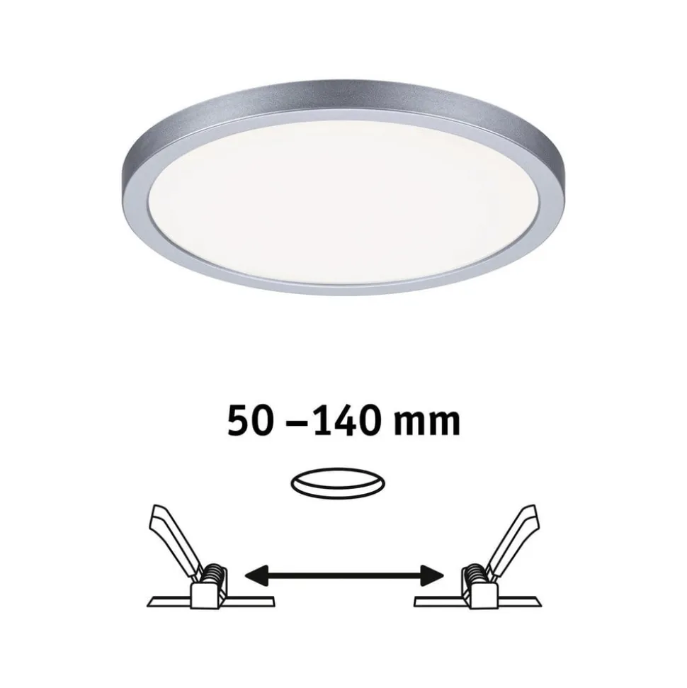 Paulmann LED-panel Areo 4.000 K rund krom 17,5cm