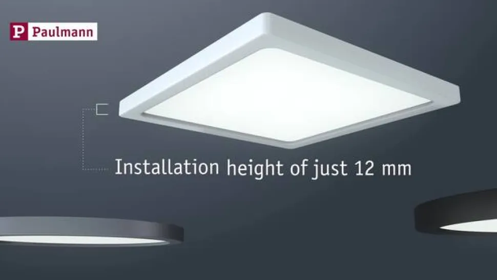 Paulmann LED-panel Areo 3.000 K kantet 17,5cm hvid